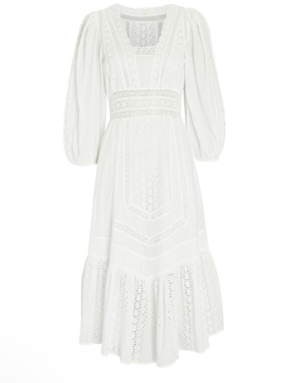 LoveShackFancy Garrison Dress | Eyelet Cottagecore Coquette Romantic Bridal 2 - Picture 14 of 16